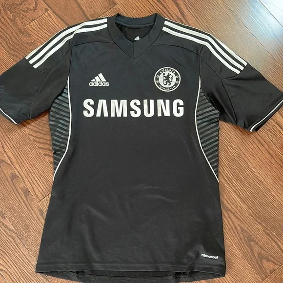 adidas | Shirts | Chelsea Black And Silver Adidas Jersey